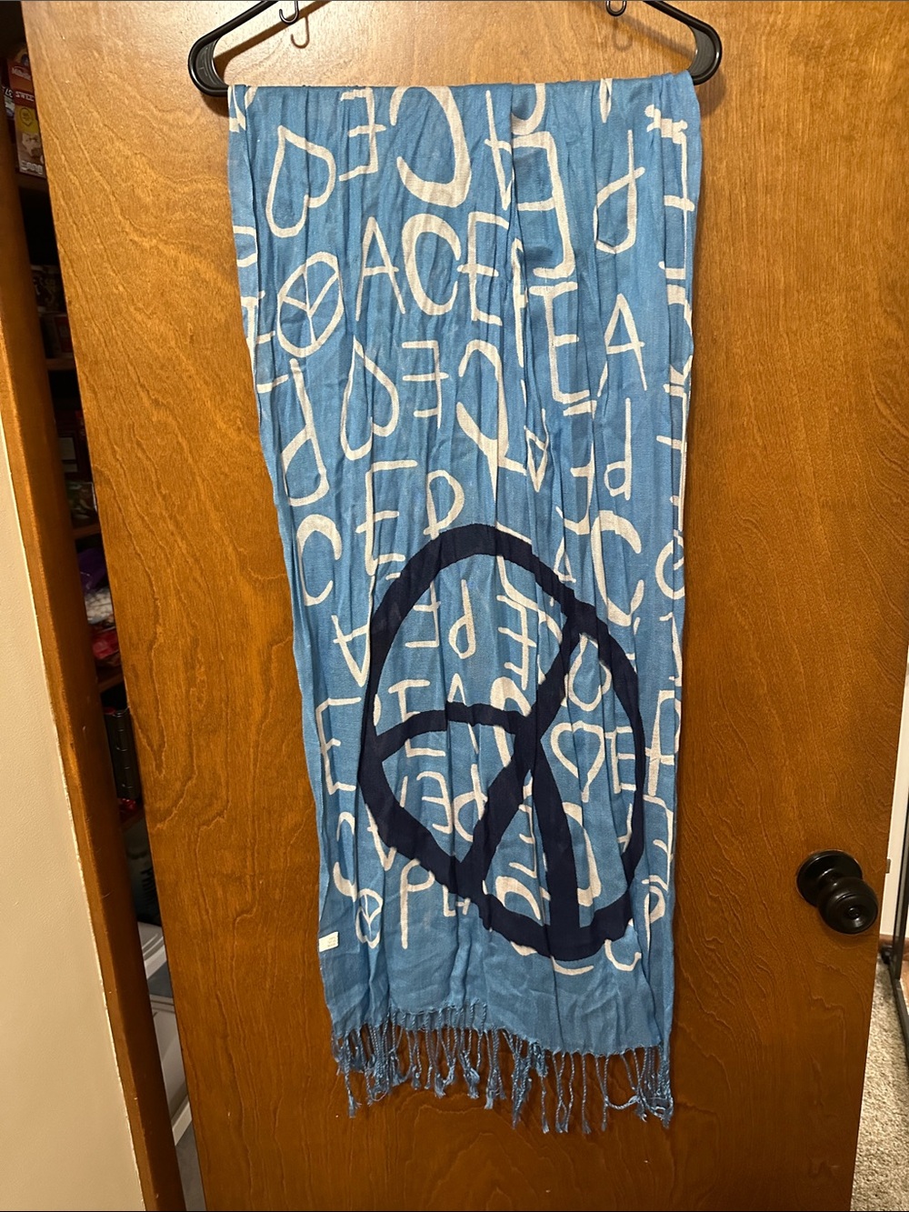 Peace and love scarf